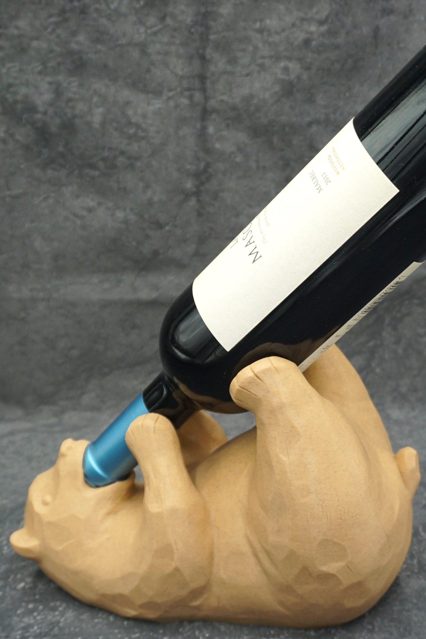 Drinking Bernese Bear wine holder
