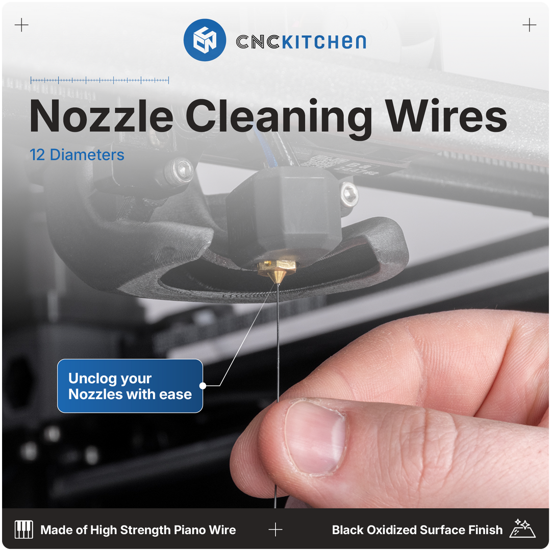CNC Kitchen - Reinigungsdrähte für Düsen - 12 Stück