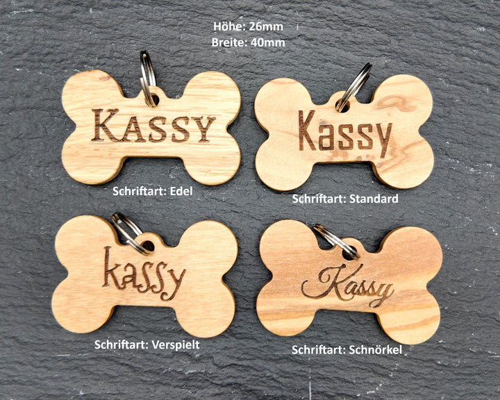 Personalisierter Holz Anhänger "Knochen"