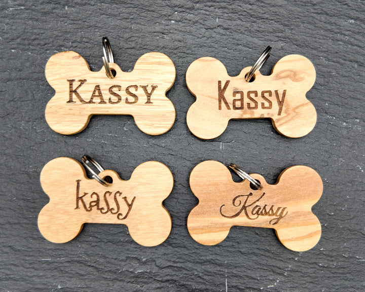 Personalisierter Holz Anhänger "Knochen"