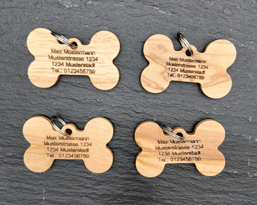 Personalisierter Holz Anhänger "Knochen"