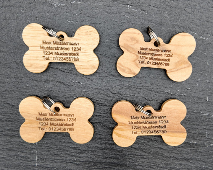 Personalisierter Holz Anhänger "Knochen"