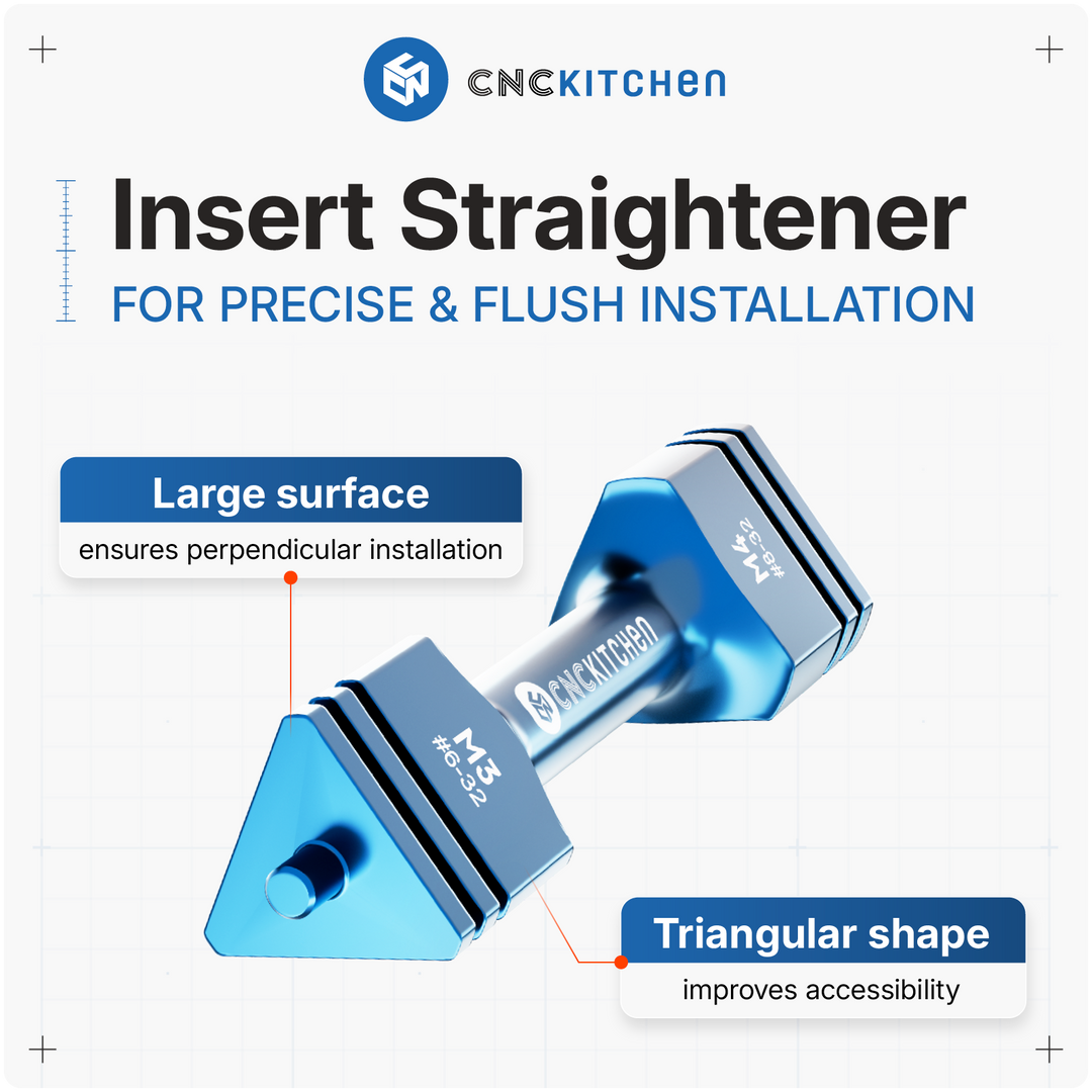 CNC Kitchen - Richtwerkzeug für Gewindeeinsätze M2 &amp; M2.5