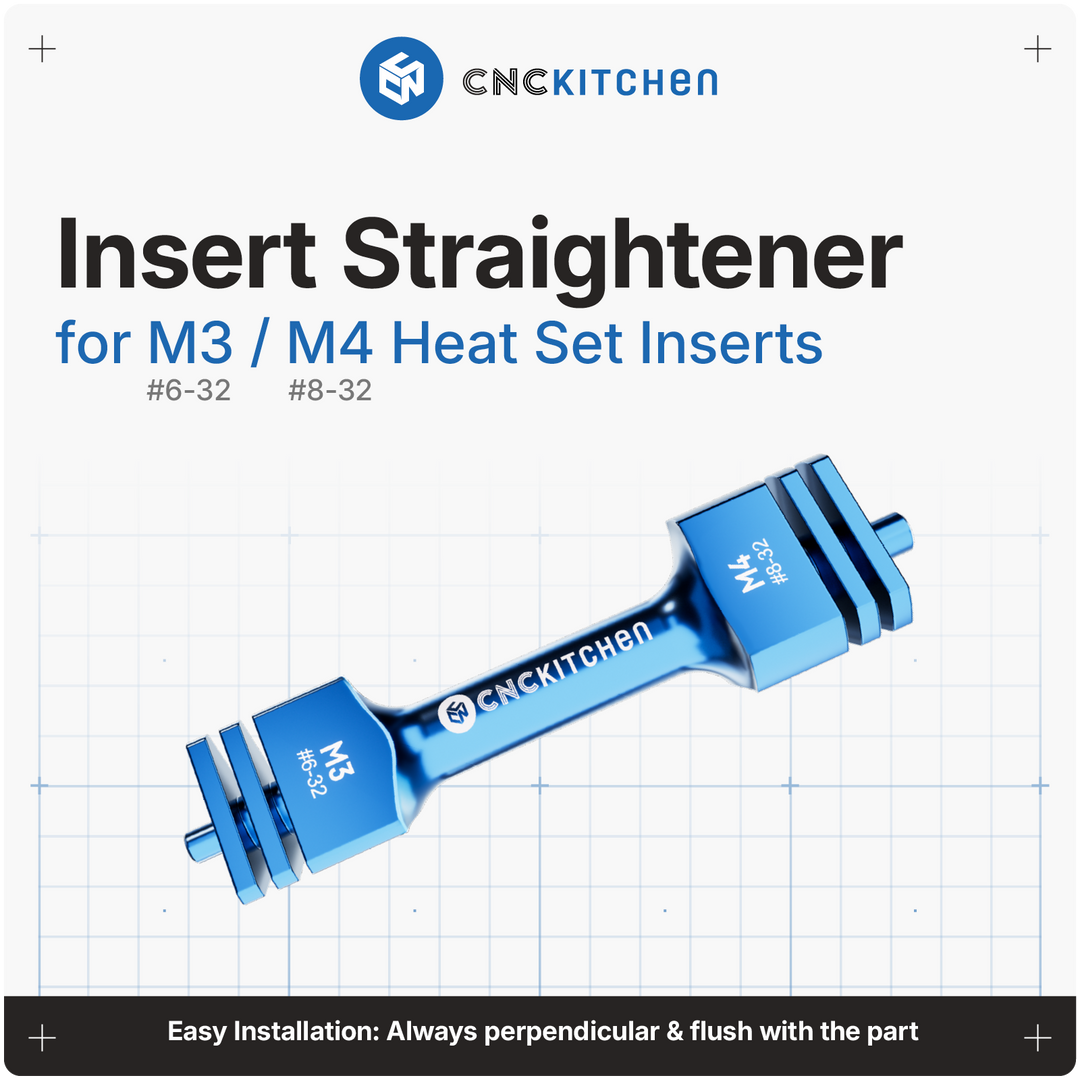 CNC Kitchen - Richtwerkzeug für Gewindeeinsätze M3 &amp; M4