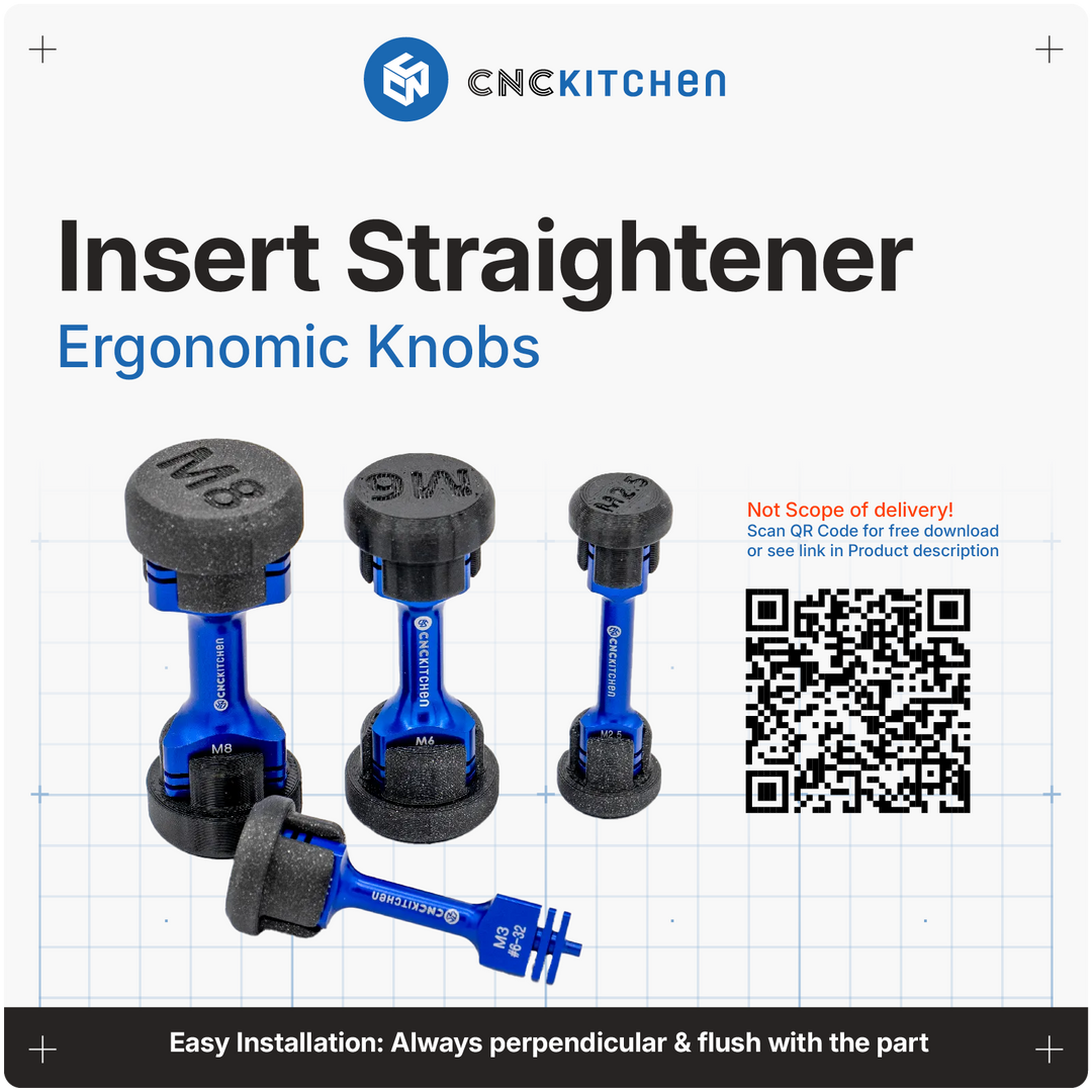 CNC Kitchen - Richtwerkzeug für Gewindeeinsätze SET M2-M10