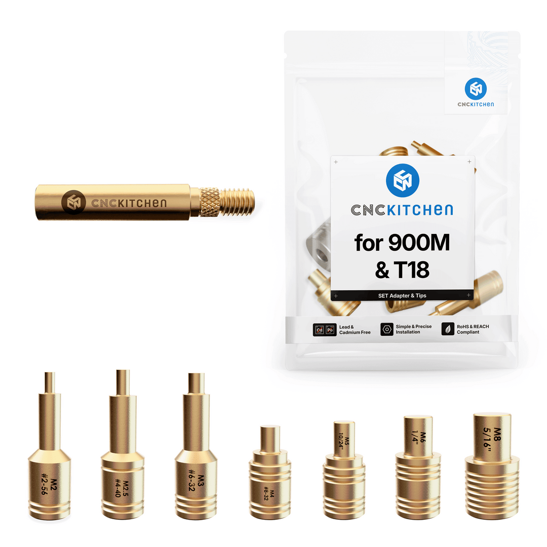 CNC Kitchen - Einschmelzhilfen SET + Adapter für 900M / T18