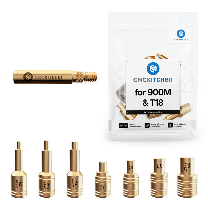 CNC Kitchen - Einschmelzhilfen SET + Adapter für 900M / T18
