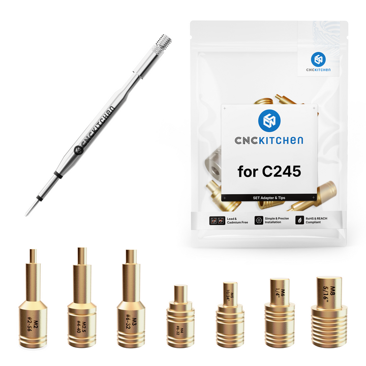 CNC Kitchen - Einschmelzhilfen SET + Adapter für C245