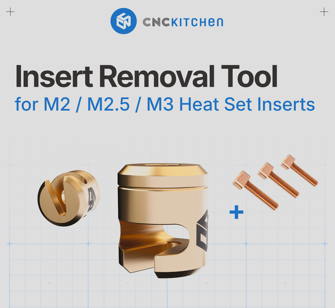 CNC Kitchen - Ausbauwerkzeug für Gewindeeinsätze - M2/M2.5/M3